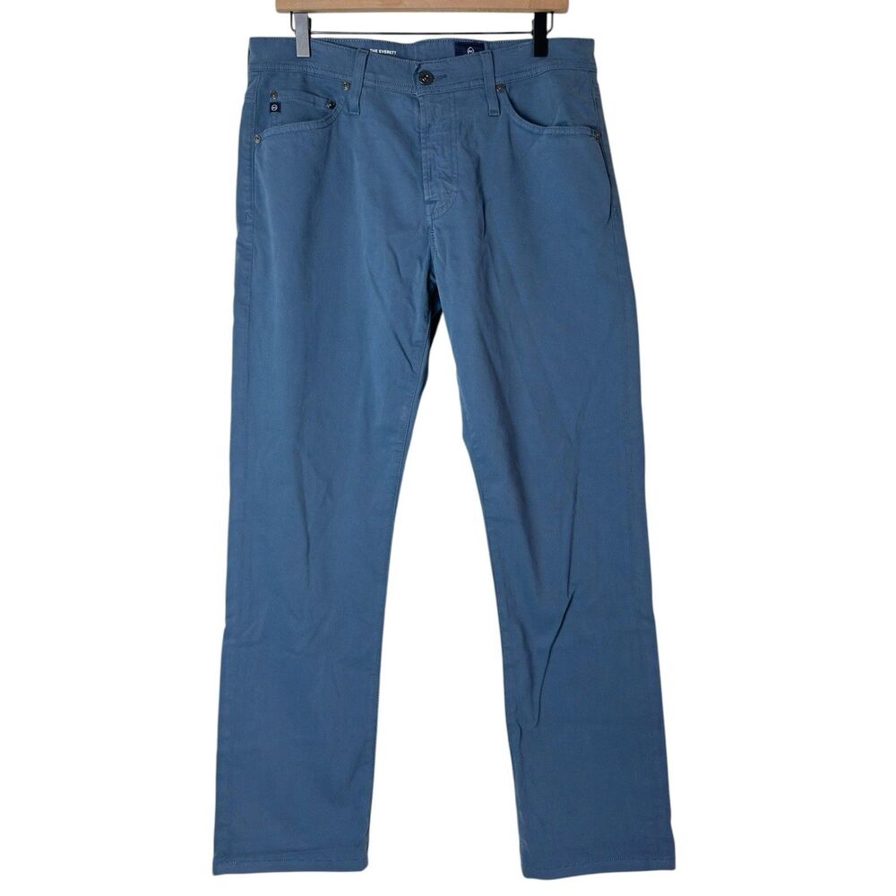 AG Adriano Goldschmied Pants Mens 32 Blue The Everett Slim Straight Chino